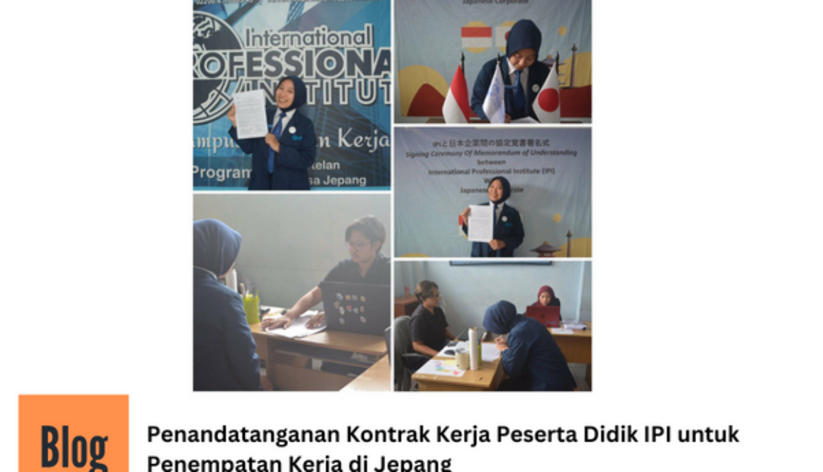 Penandatanganan Kontrak Kerja Peserta Didik IPI untuk Bekerja di Jepang di Sektor Kaigo