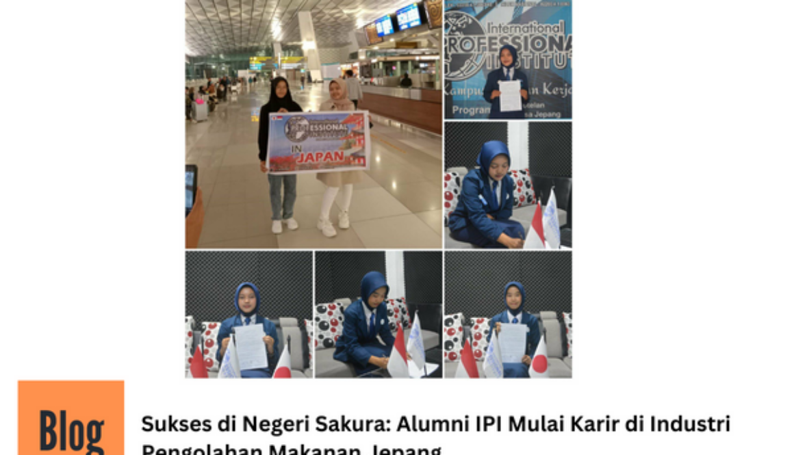 Alumni IPI Siap Bekerja di Jepang Sektor Industri Pengolahan Makanan
