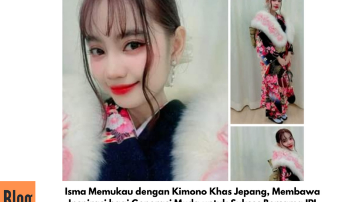 Pose Cantik Isma, dengan Kimono Jepang