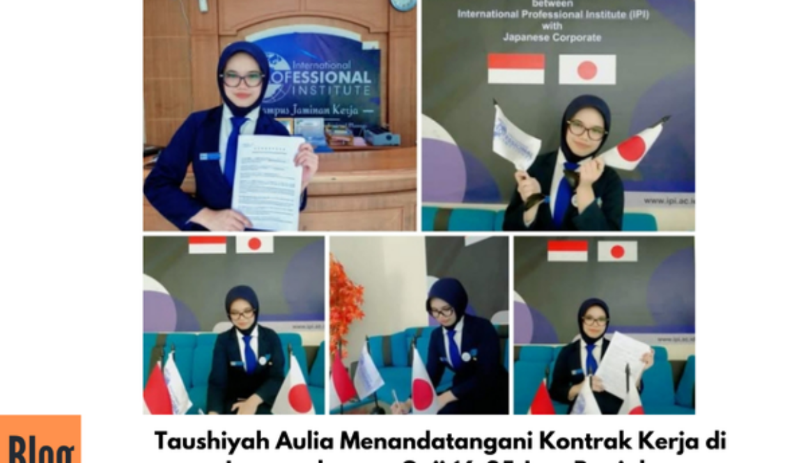 Penandatanganan Kontrak Kerja kej Jepang Sektor Kaigo, Taushiyah Aulia