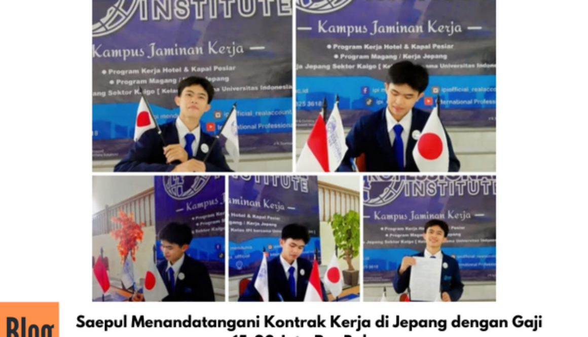 Penandatanganan Kontrak Kerja ke Jepang Sektor Shokuhin, Saepul