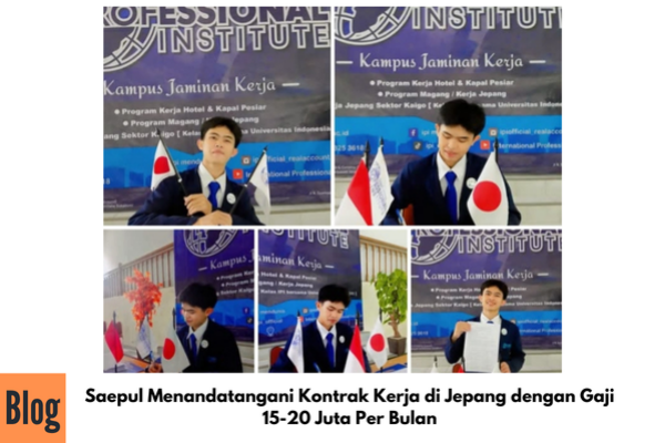 Penandatanganan Kontrak Kerja ke Jepang Sektor Shokuhin, Saepul
