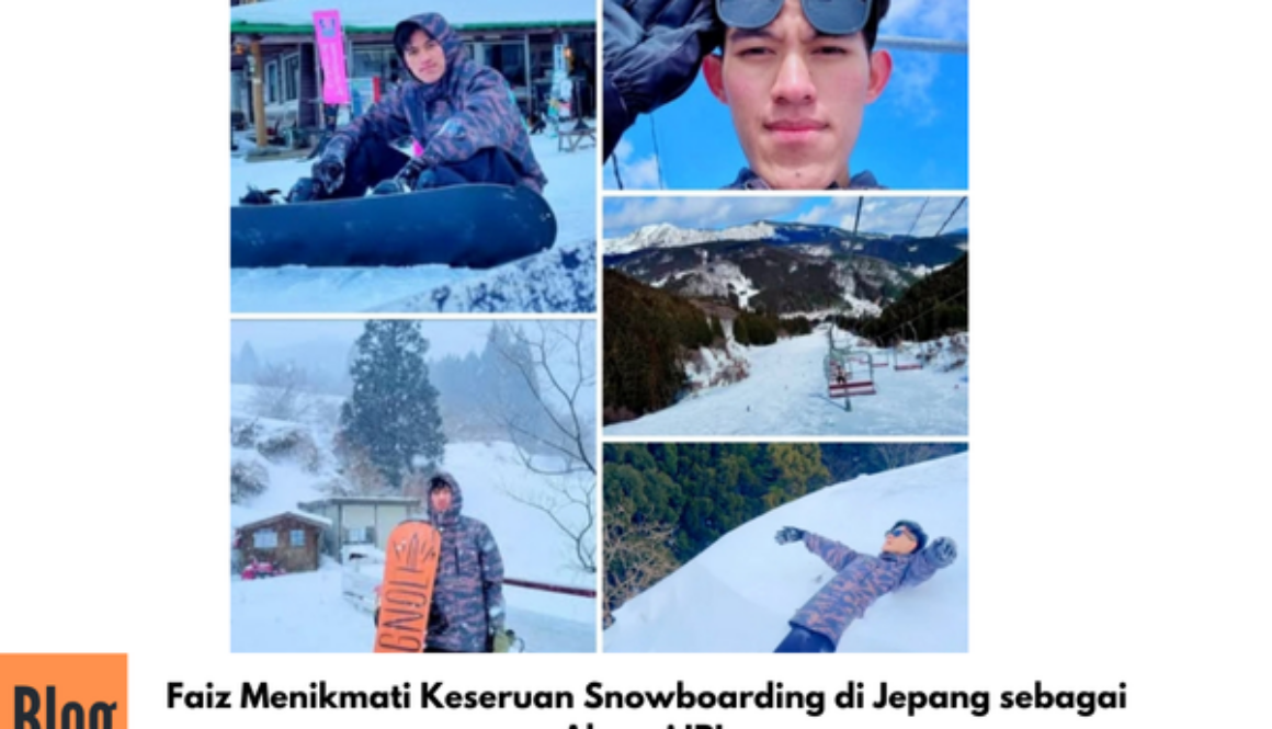 Keseruan Bermain Snowboarding Ala Faiz Alumni IPI  di Jepang