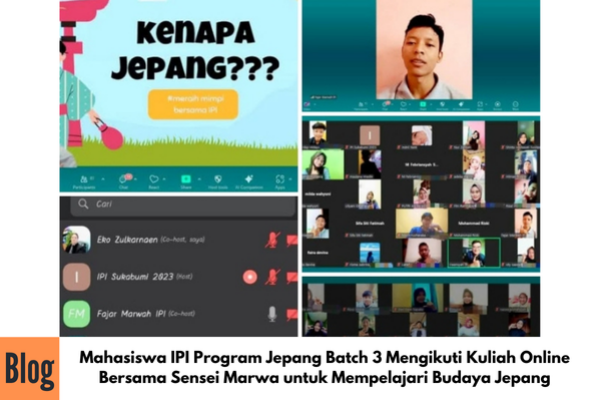 Kegiatan Kuliah Online Weekend Program Jepang Bersama Sensei Marwah