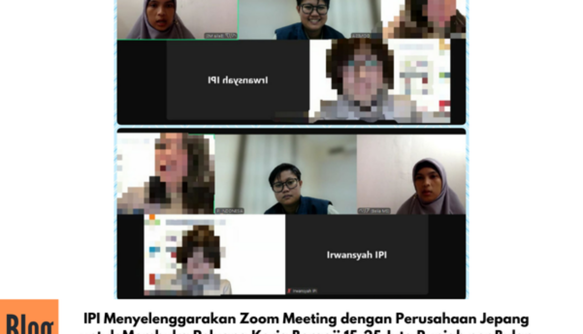 Zoom Meeting Kerjasama IPI dengan Perusahaan Jepang