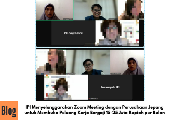 Zoom Meeting Kerjasama IPI dengan Perusahaan Jepang