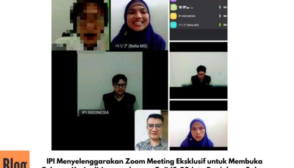 Zoom Meeting Kerjasama IPI bersaa Perusahaan Jepang