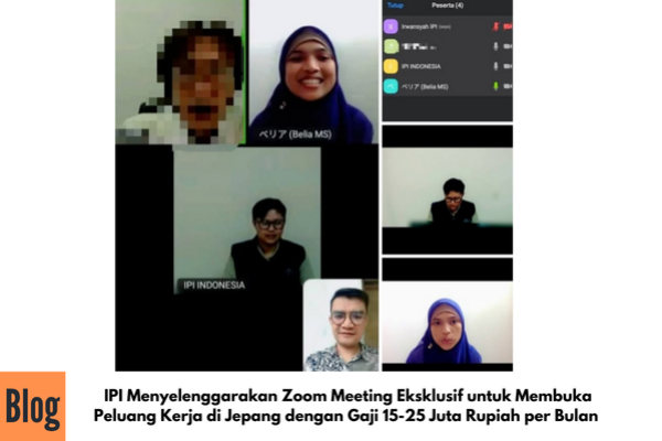 Zoom Meeting Kerjasama IPI bersaa Perusahaan Jepang