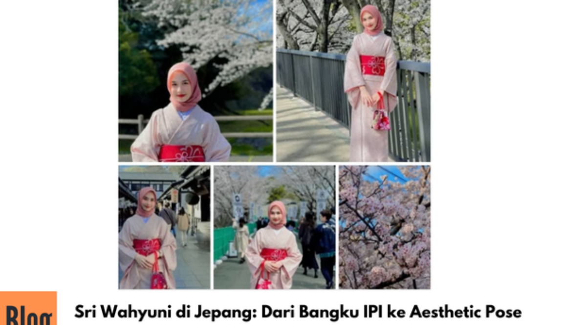 Sri Wahyuni Pose Estetik di Kumamoto Castle Jepang