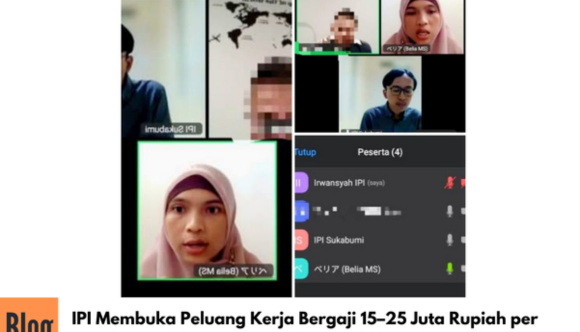 Kegiatan Zoom Meeting Kerjasama IPI dengan Perusahaan Jepang