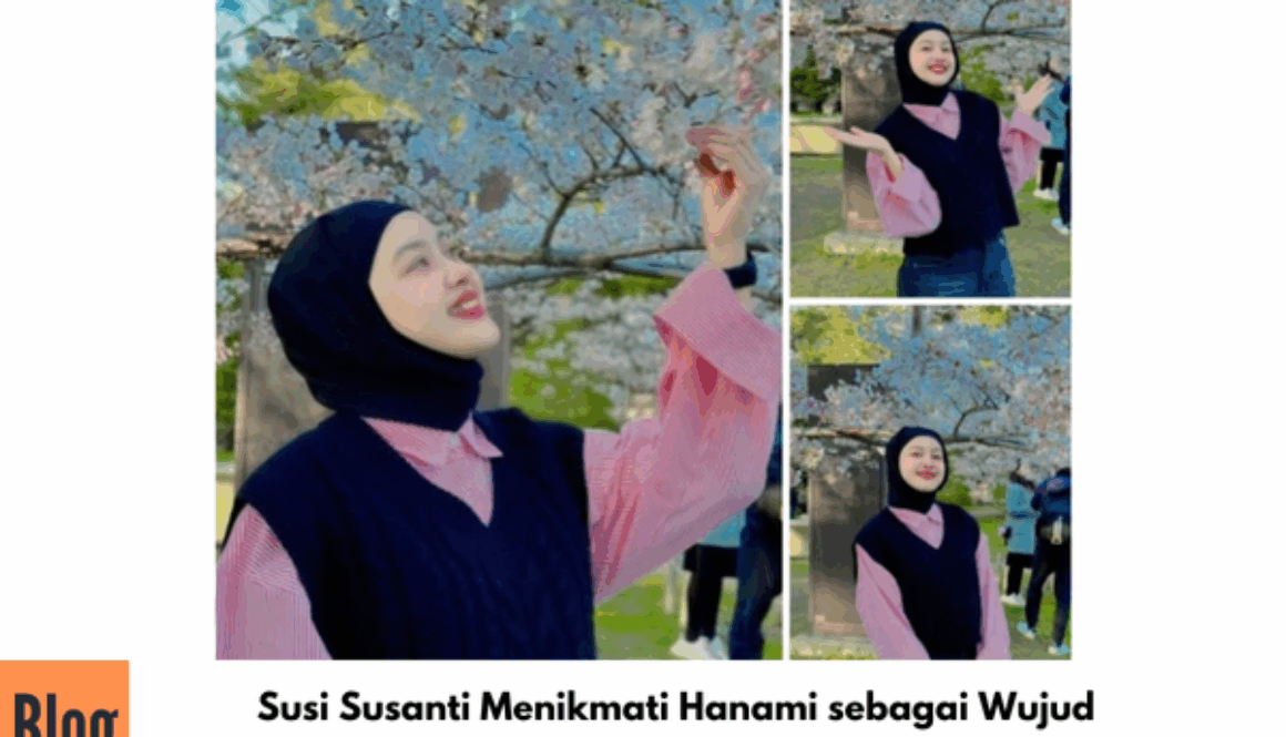 Susi Susanti Menikmati Hanami di Jepang