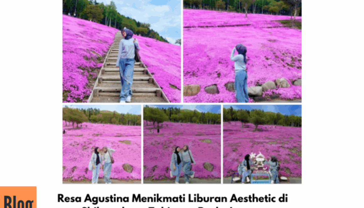 Resa Agustina Menikmati Liburan Aesthetic di Shibazakura Takinoue Park, Jepang