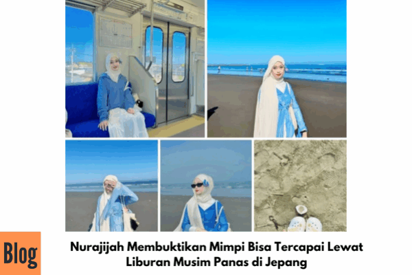 Nurajijah Menikmati Keindahan Pemandangan dan Summer di Pantai Ibaraki Jepang