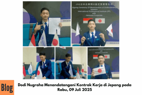 Dodi Nugraha Menandatangani Kontrak Kerja di Jepang pada Rabu, 09 Juli 2025