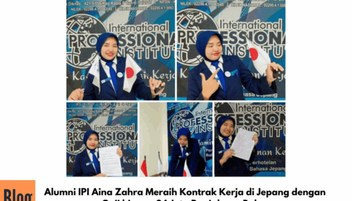 Alumni IPI Aina Zahra Meraih Kontrak Kerja di Jepang dengan Gaji hingga 34 Juta Rupiah per Bulan