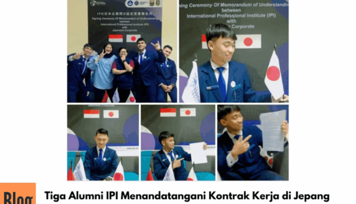 Tiga Alumni IPI Menandatangani Kontrak Kerja di Jepang dengan Gaji hingga 21 Juta Rupiah per Bulan