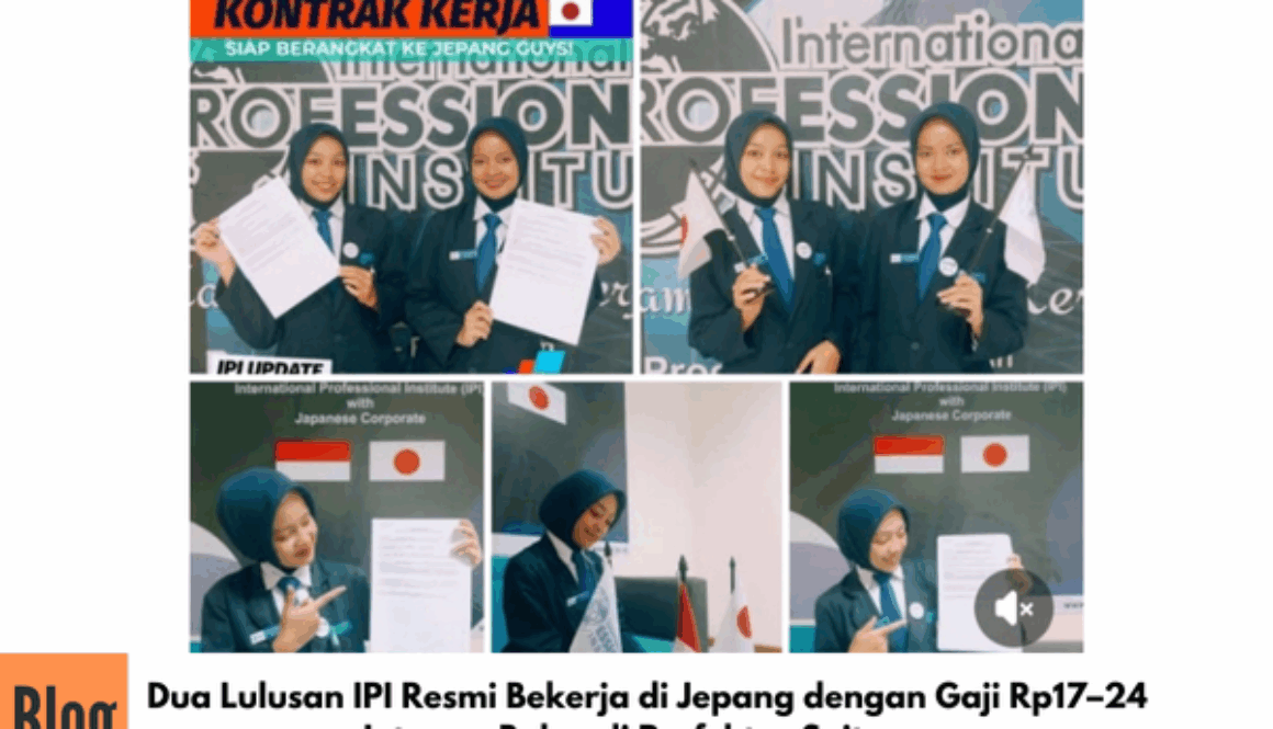 Dua Lulusan IPI Resmi Bekerja di Jepang dengan Gaji Rp17–24 Juta per Bulan di Prefektur Saitama