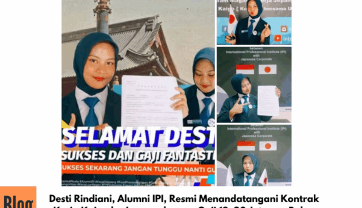 Desti Rindiani, Alumni IPI, Resmi Menandatangani Kontrak Kerja Kaigo ke Jepang dengan Gaji 18–20 Juta per Bulan