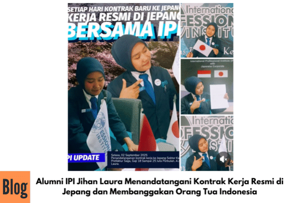 Alumni IPI Jihan Laura Menandatangani Kontrak Kerja Resmi di Jepang dan Membanggakan Orang Tua Indonesia