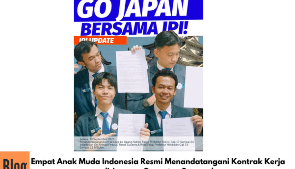 Empat Anak Muda Indonesia Resmi Menandatangani Kontrak Kerja di Jepang, Orangtua Bangga!