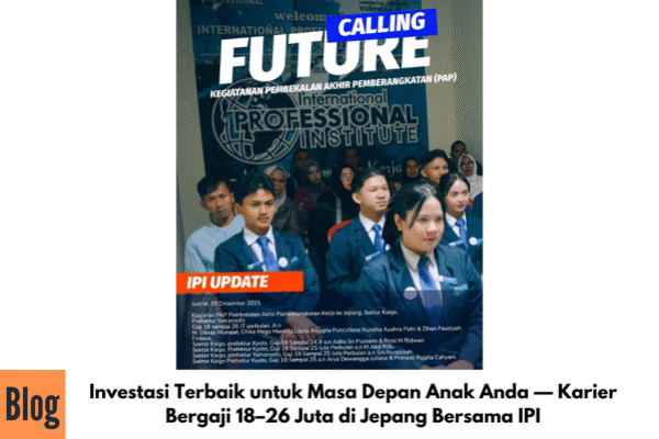 Investasi Terbaik untuk Masa Depan Anak Anda — Karier Bergaji 18–26 Juta di Jepang Bersama IPI