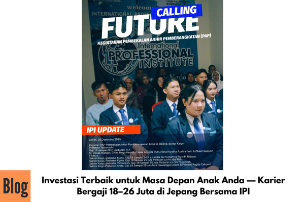 Investasi Terbaik untuk Masa Depan Anak Anda — Karier Bergaji 18–26 Juta di Jepang Bersama IPI