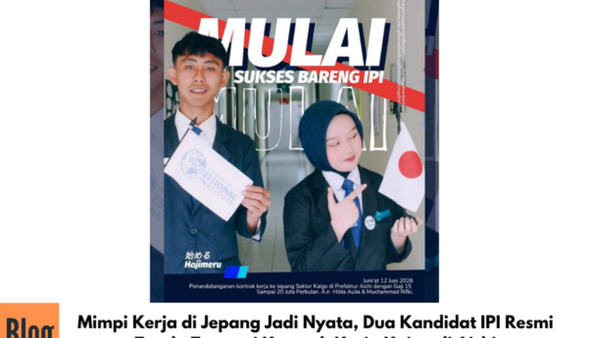 Mimpi Kerja di Jepang Jadi Nyata, Dua Kandidat IPI Resmi Tanda Tangani Kontrak Kerja Kaigo di Aichi