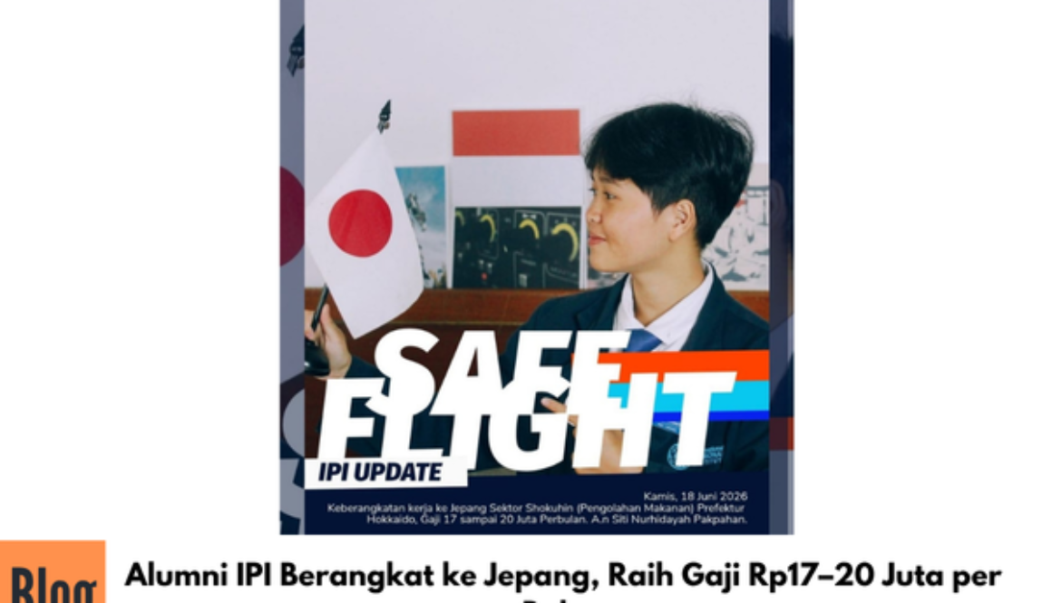 Alumni IPI Berangkat ke Jepang, Raih Gaji Rp17–20 Juta per Bulan
