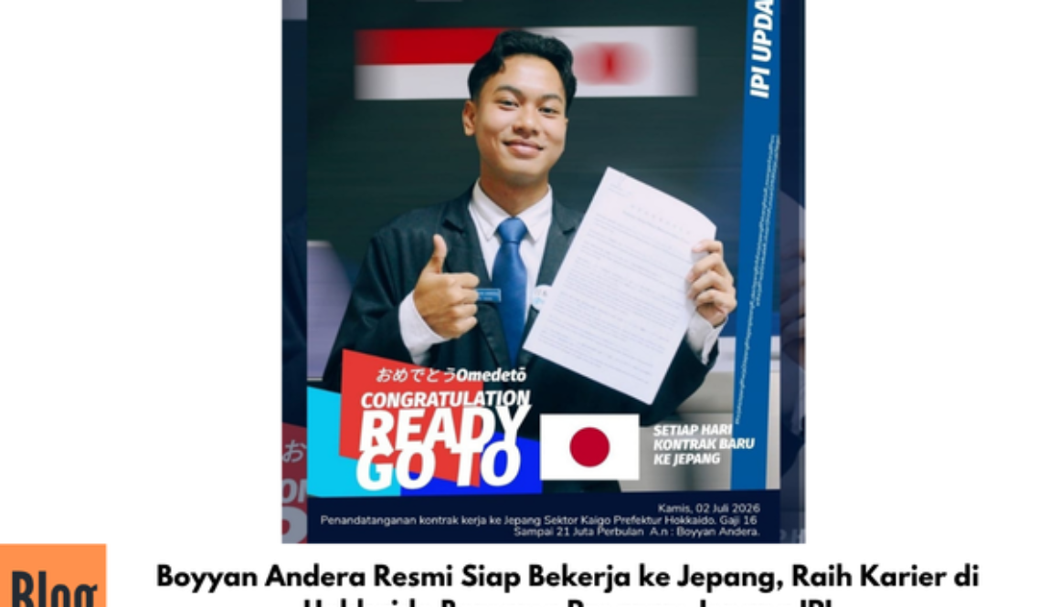 Boyyan Andera Resmi Siap Bekerja ke Jepang, Raih Karier di Hokkaido Bersama Program Jepang IPI